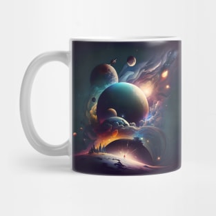 Cosmic Space Circle Cloud Nebula Horizon Mug